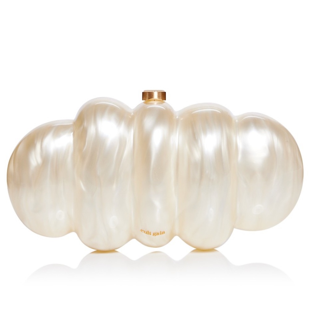 CULT GAIA Puffer Faux Pearl Clutch